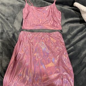 Windsor holographic Pink Two-Piece Set